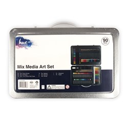Art Set Mix Media w Metal Box 91Pc W19 FSC 100%