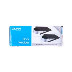Security Door Wedge S/Steel w Rubber 2Pk