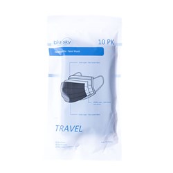 Travel Mask Black 10Pk