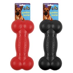 Dog Toy Squeaky Jumbo Bone 22cm 2 Asstd Colours