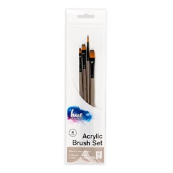 Brush Set Acrylic Taklon 4Pc Value Pk #4 W16.2 FSC 100%