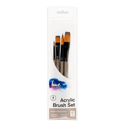Brush Set Acrylic Taklon 4Pc Value Pk #7 W16.2 FSC 100%