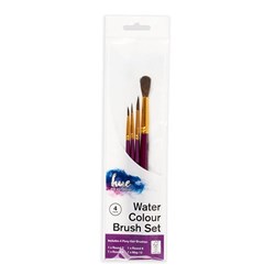 Brush Set Watercolour PonyHair 4Pc Value Pk#4 W16.2 FSC 100%