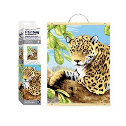 PBN SCROLL Leopard In Tree