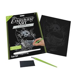Silver Engraving Panda