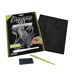 Silver Engraving Cockatoo