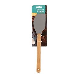 Silicone Scraper w Bamboo Handle 32cm