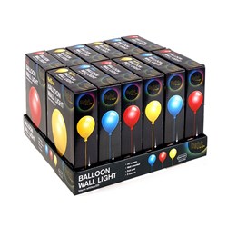 Light Balloon Lamp Asstd Cols w Warm White Led B/OP PDQ