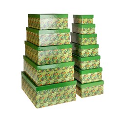 Gift Box Xmas Set 12 Rectangular Traditional