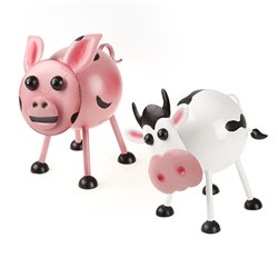 Metal Animal Garden Decoration Asstd Farm 280x185x250mm