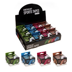 Support Sports Tape 5m Width 5cm 4 Asst Cols