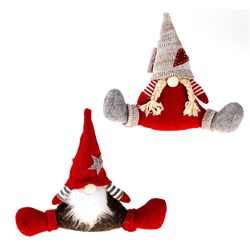 Plush Xmas Gnome Sitting Toy 27.9x12.7x25.4cm