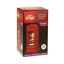 Christmas Telephone Booth Snow Light BOP