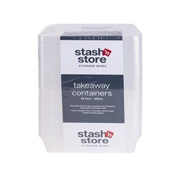 Container Plastic Reusable Clear Lid 500mL 25pk