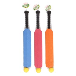 Toys Eva Cricket 60cm w Ball 5.5cm 3 Asst Cols