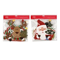 Decoration Hanging Paper EVA Glitter Xmas 2 Asstd