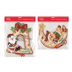 Decoration Hanging Paper EVA Glitter Xmas 2 Asstd