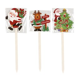 Decoration Garden Stake Xmas 3 Asstd Height 70cm