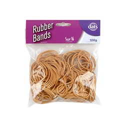 Bands Rubber 100g Brown Size 16 60x1.5mm