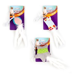 Cat Toy Hanging Shape w Fake Fur 3 Asst