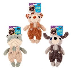 Dog Toy Plush Animal 3 Asst