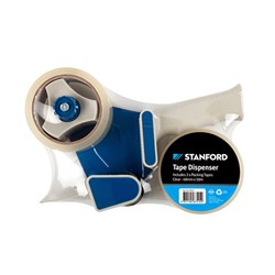 Tape Gun w Clear Tape 2Pk 50Mx48mm 45 Micron