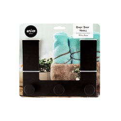 Hook Over The Door 3 Prongs Black 19.4x15x4.3cm