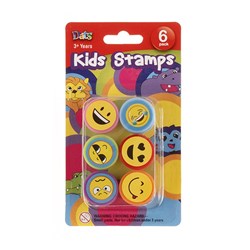 Stamp Kids Smiley Faces 6pk