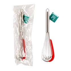 Whisk Stainless Steel w Scraper 30cm