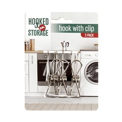 S/S Hook w Clips 3pk