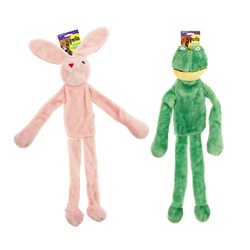 Dog Toy Plush No Stuff Frog or Rabbit 2 Asstd L62cm Squeaky