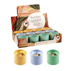 Candle Citronella in Metal 3 Asst Cols 17.5hr