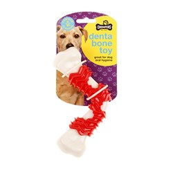 Dog Toy Denta Bone Curved Flavoured 17.8x9.3x4.1cm TPR