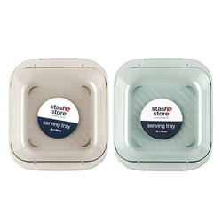 PET Serving Tray Square S 16x18cm 2 Asst Cols