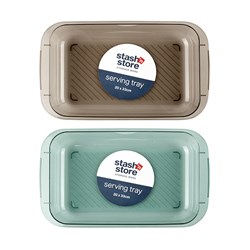 PET Serving Tray Rectangle L 20x33cm 2 Asst Cols