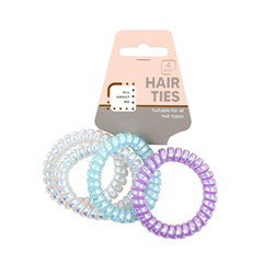 Hair Ties 4pk Asstd Cols 5.5 cm