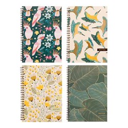 Notebook Card Cover Printed Spiral Australia 4Ast A6 120pg