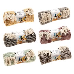 Throw Rug Woven 6 Asstd Cols 125x150cm