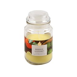 Candle Scented in Jar w Lid Mandarin & Bergamot