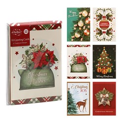 Cards Xmas Pack 18 107x155mm Traditional
