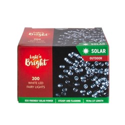 Lights Fairy Solar White 8F Pk200