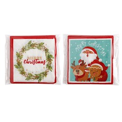 Paper Serviette Xmas Printed 15pk Astd P6.3 FSC Mix Credit
