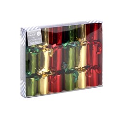 Bon Bons Xmas Box 6 14x3cm Metallic Cols Basic Toys Asstd