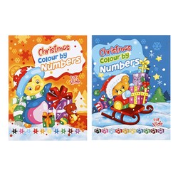 Book Colour By Numbers Xmas A4 32pg