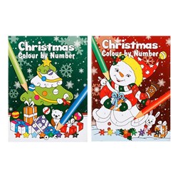 Book Colour By Numbers Xmas A4 32pg