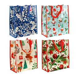 Storage Bag Xmas Printed 110gsm Asstd 35x40x17cm