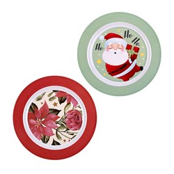 Melamine Plate Round Medium Xmas 2 Asstd