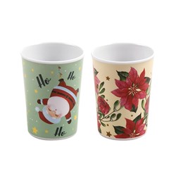 Melamine Tumbler Xmas 2 Asstd