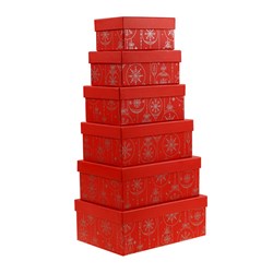 Gift Box Xmas Set 6 Rectangular Classy