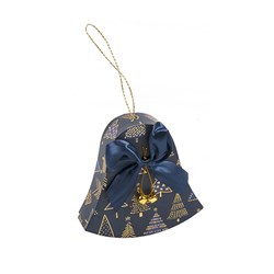 Gift Box Xmas Bell Shape w Foil and Bow